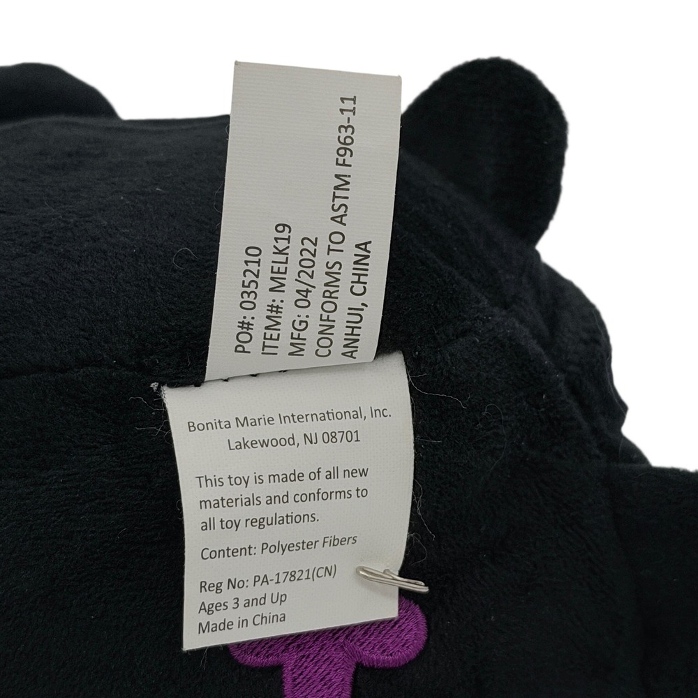 BMI Merchandise Black Cat Plush Toy Lucky Clover Soft Stuffed Animal 7" - Picture 6 of 6